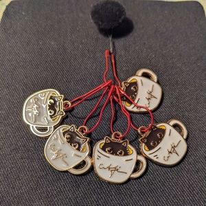 Stitch markers, knit, crochet.